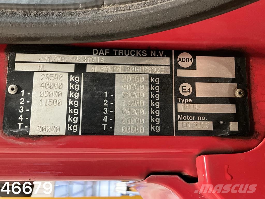 DAF FA CF 330 Euro 6 Hyvalift 14 Ton portaalarmsysteem Komunalni kamioni
