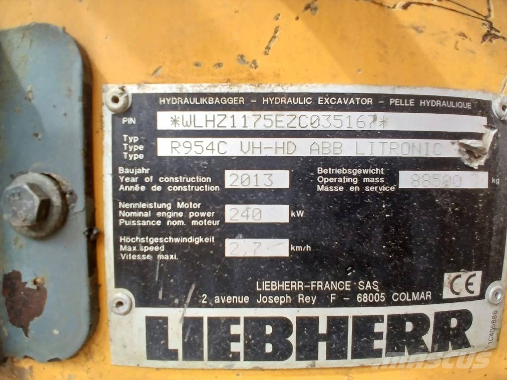 Liebherr R 954 C HD حفارات زحافة