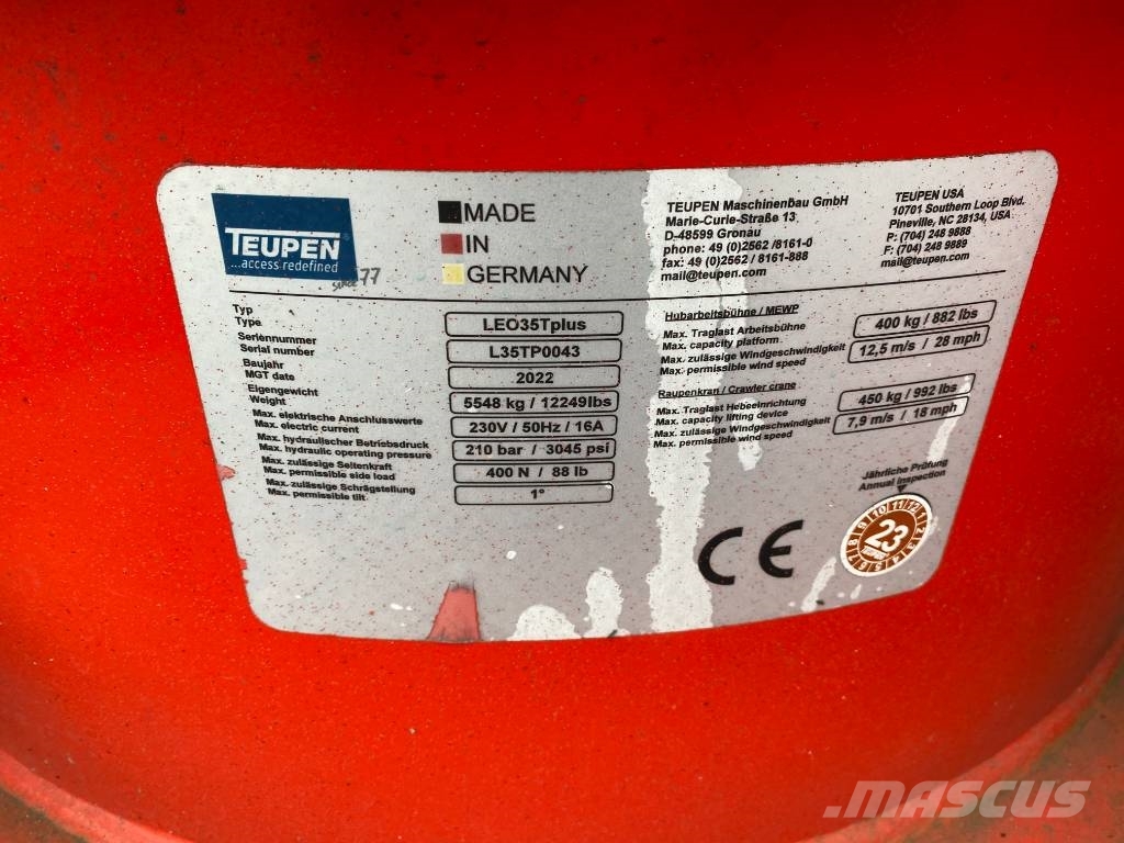 Teupen LEO35T/PLUS a réparer Nacele cu brat telescopic