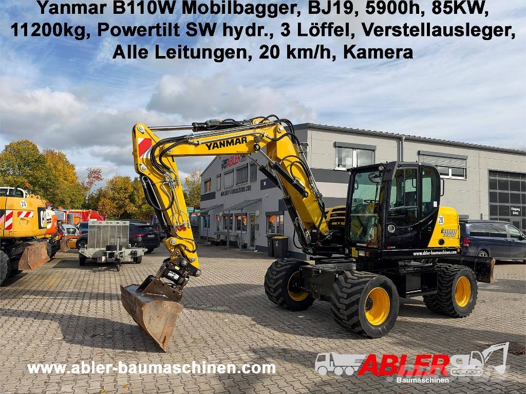 Yanmar B110W Powertilt SW hydr. Kamera Bagri na kolesih