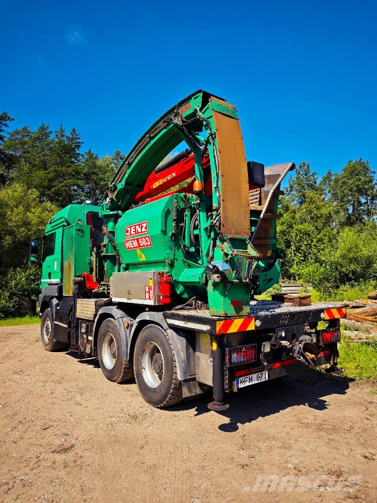 MAN JENZ TGS 33.500 JENZ 583 Palfinger Trituradoras de madera