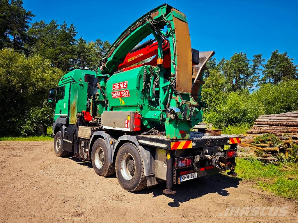 MAN JENZ TGS 33.500 JENZ 583 Palfinger Trituradoras de madera