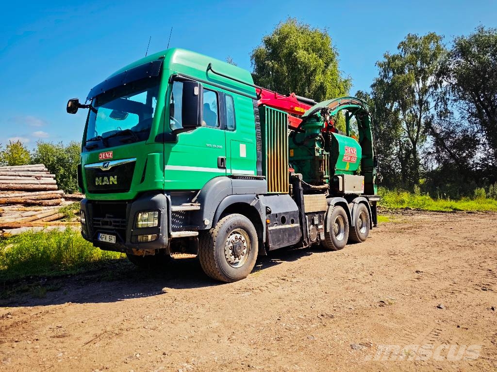 MAN JENZ TGS 33.500 JENZ 583 Palfinger Trituradoras de madera