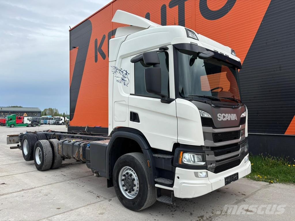 Scania P410 4x4+2 HYDRAULICS / FRONT AXEL 9T Camiones con chasís y cabina