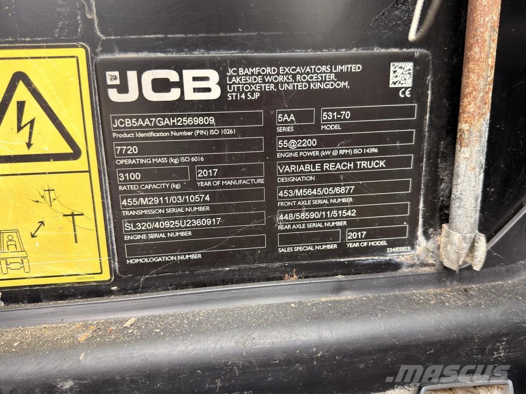 JCB 531-70 Telehandler Teleskopski viličarji
