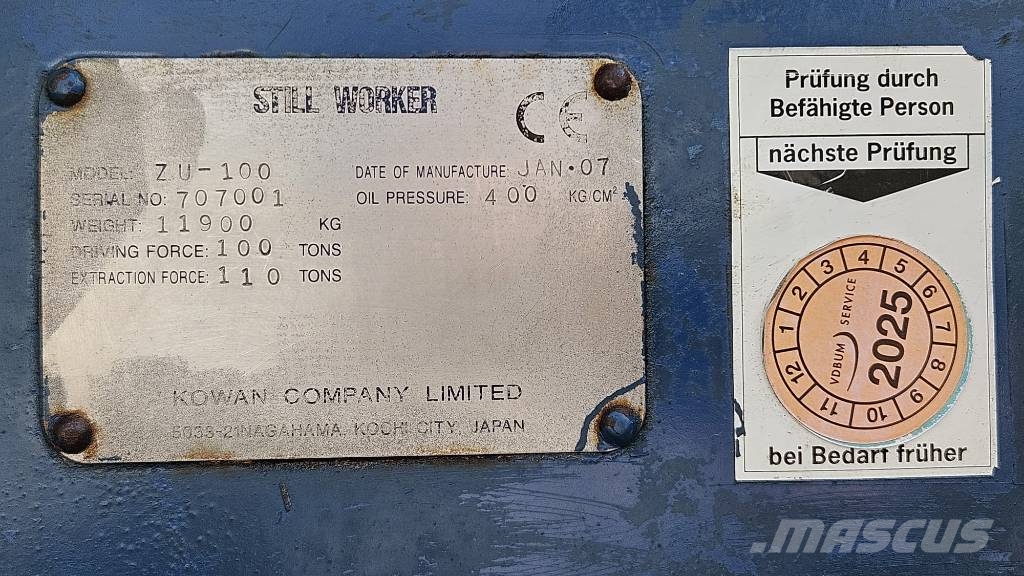 Giken Kowan Still Worker ZU-100 no Giken Silent Piler Другое буровое оборудование