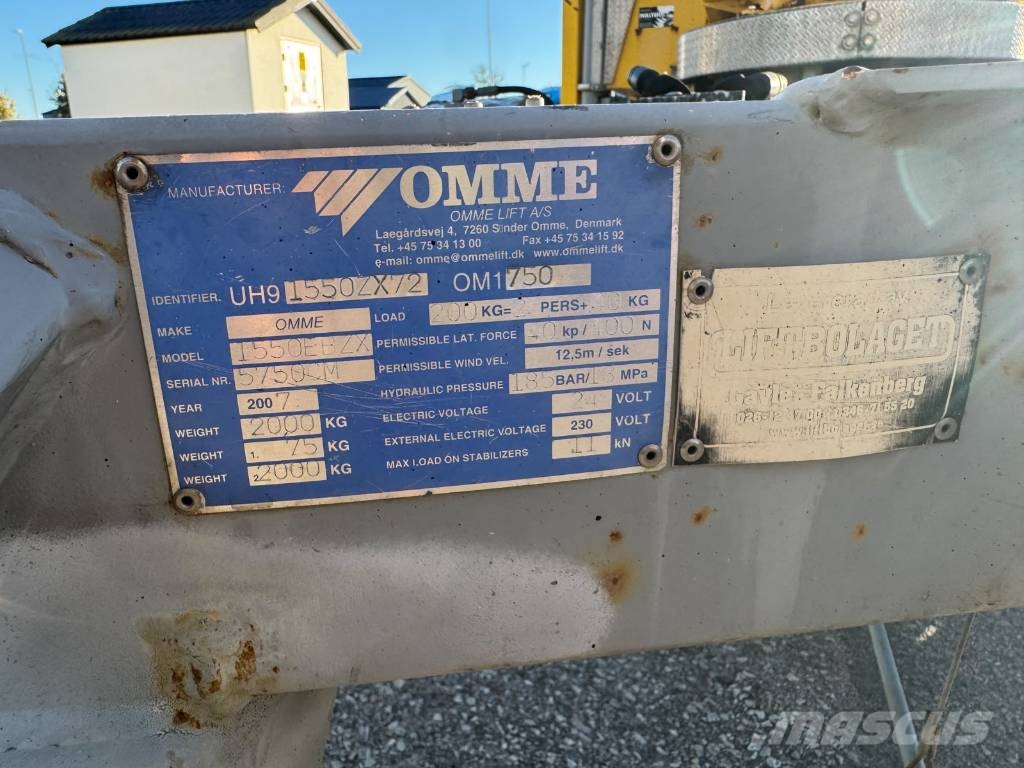 Omme 1550 Järelveetavad korvtõstukid