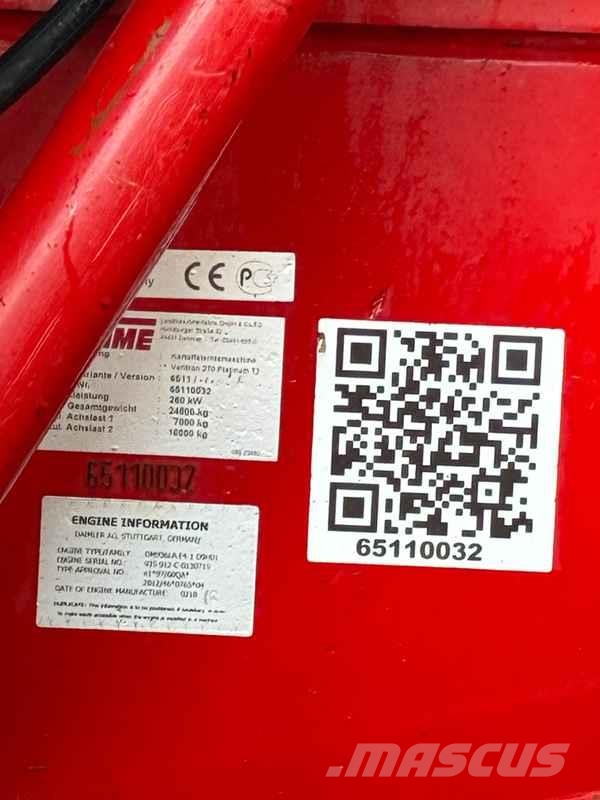 Grimme VARITRON 270 PLATINUM TT Žemės ūkis - Kita