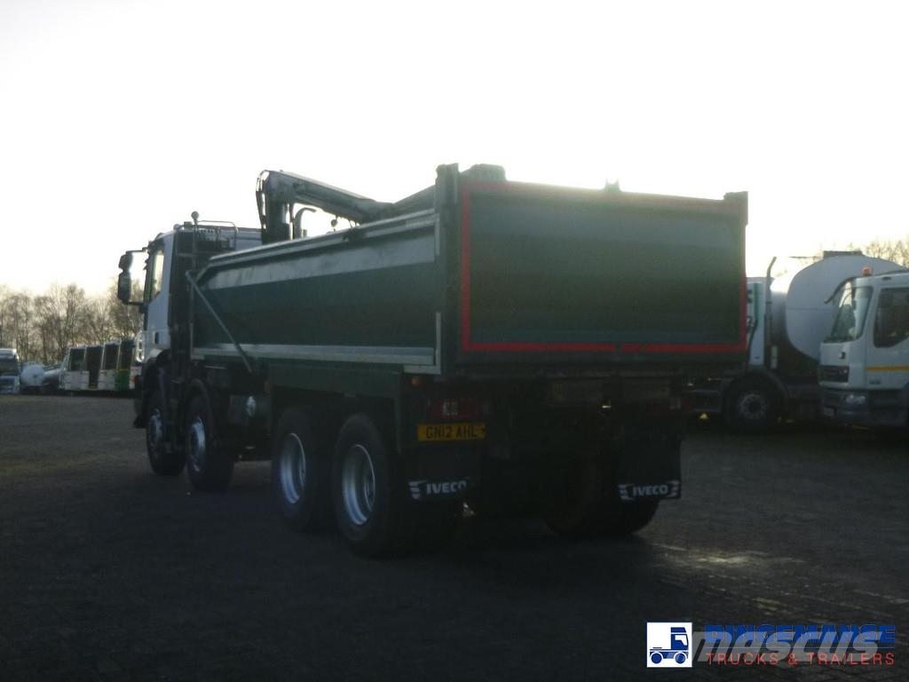 Iveco AD340T36 8x4 RHD tipper + HMF 1244 Z1 All-Terrain-Krane
