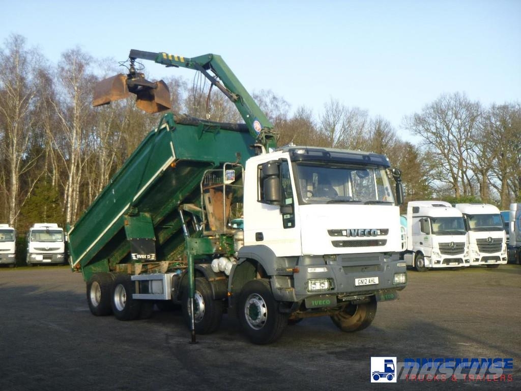 Iveco AD340T36 8x4 RHD tipper + HMF 1244 Z1 All-Terrain-Krane