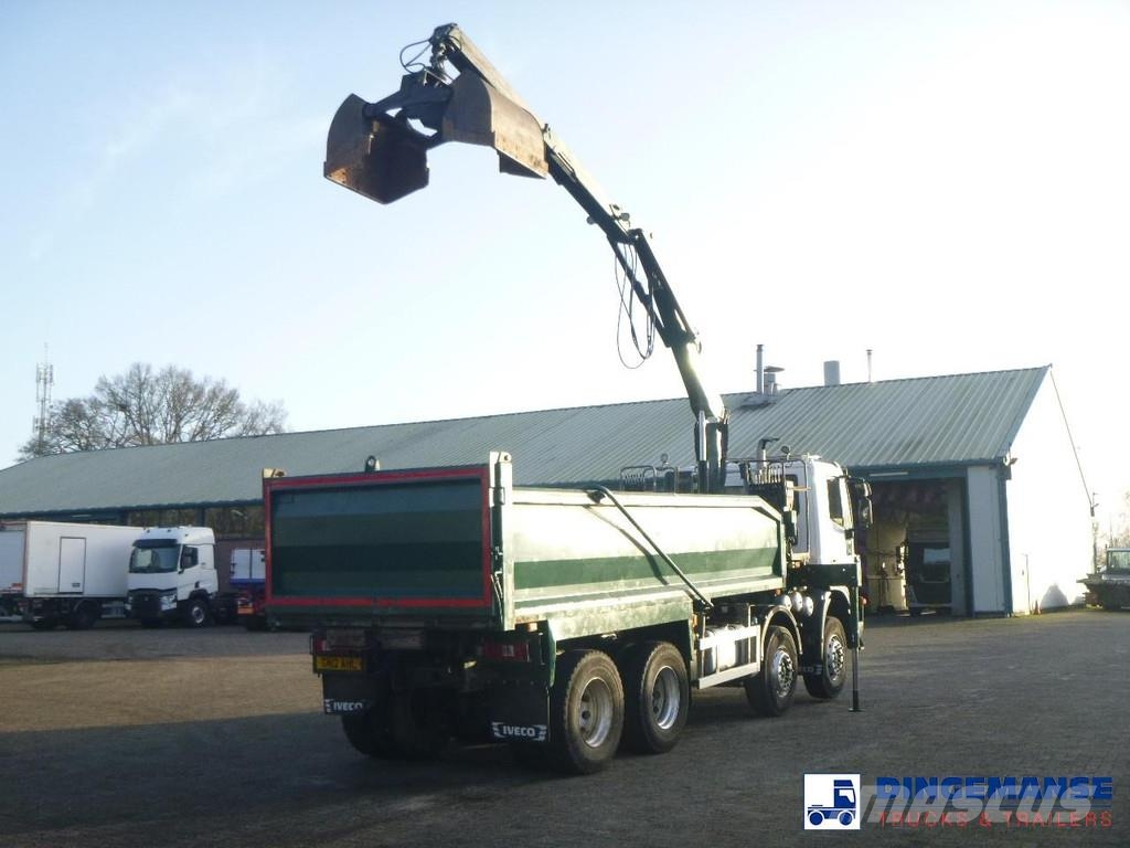 Iveco AD340T36 8x4 RHD tipper + HMF 1244 Z1 All-Terrain-Krane