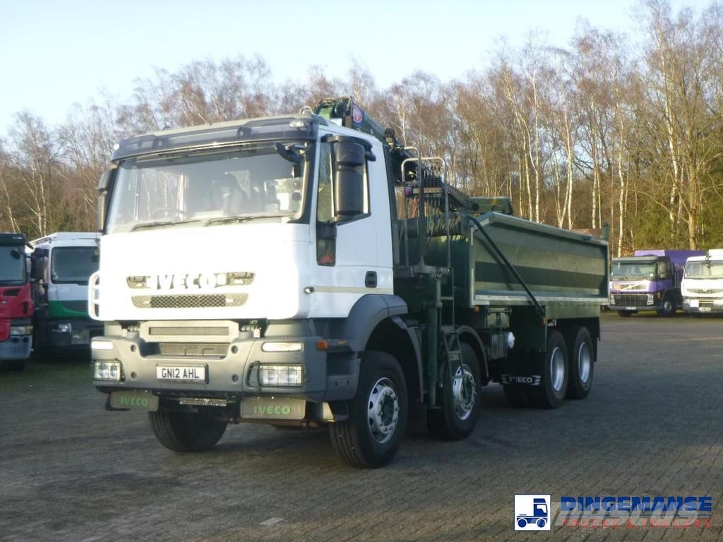 Iveco AD340T36 8x4 RHD tipper + HMF 1244 Z1 All-Terrain-Krane