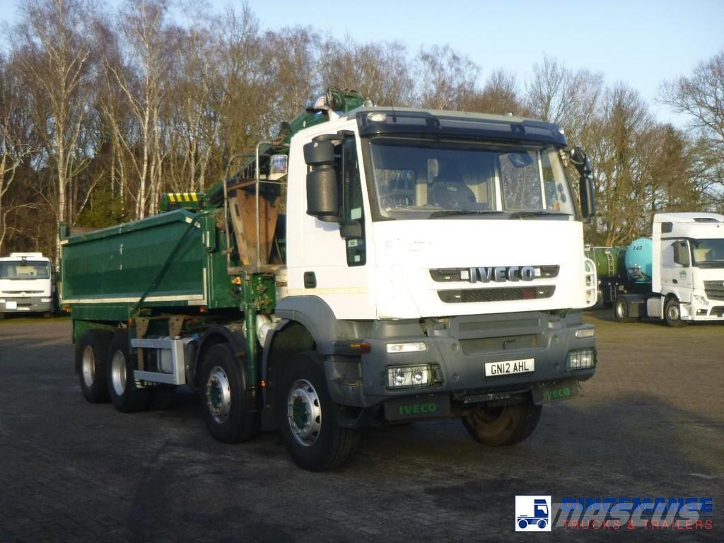 Iveco AD340T36 8x4 RHD tipper + HMF 1244 Z1 All-Terrain-Krane