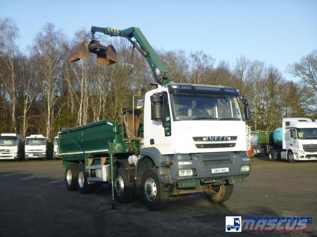 Iveco AD340T36 8x4 RHD tipper + HMF 1244 Z1 All-Terrain-Krane