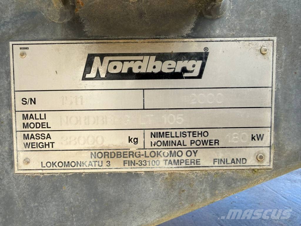 Nordberg LT105 //BJ. 2000 - 8400 H // TOP Condition Trituradoras móviles