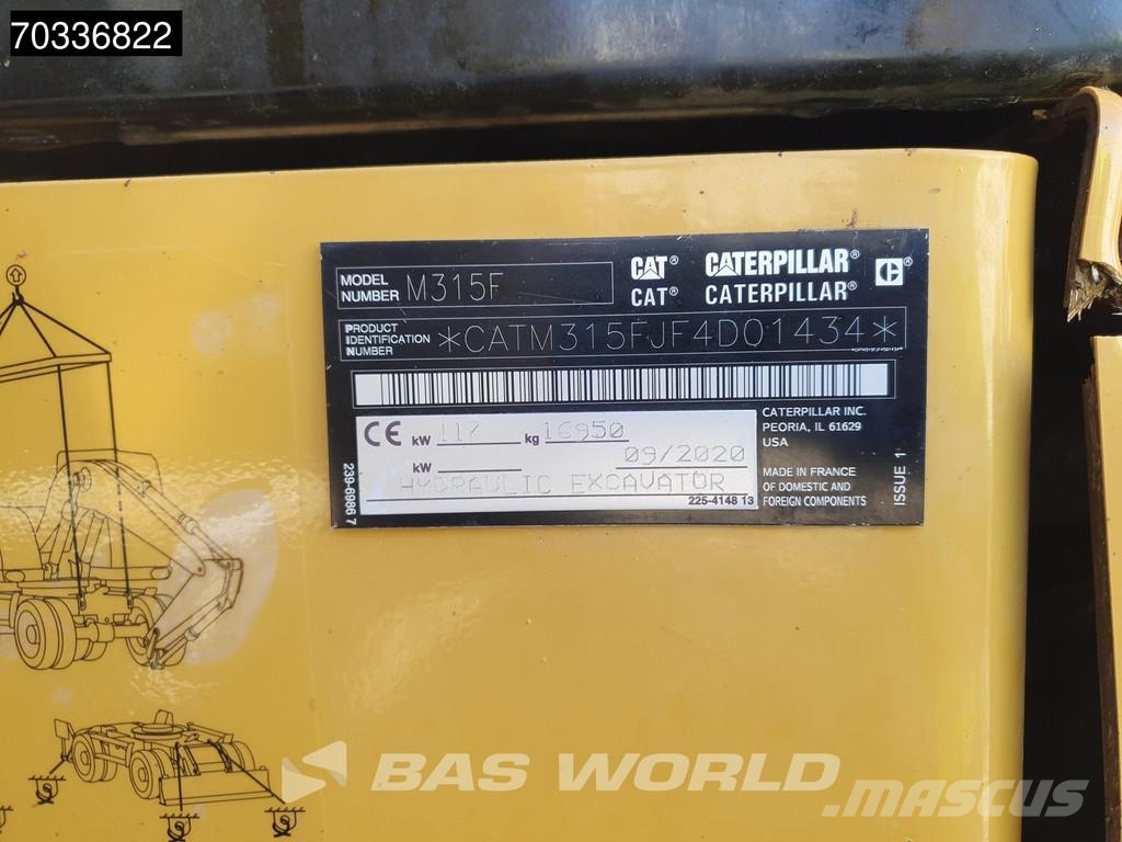 CAT M315 F Topcon GPS Bageri točkaši