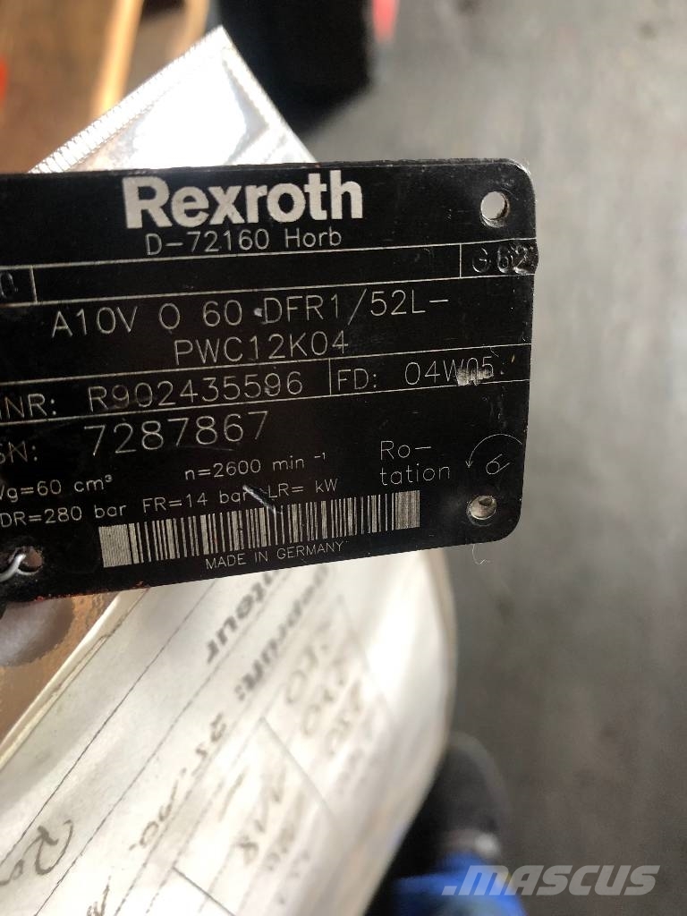 Rexroth A10VO60DFR1/52L + A10VO45ED72/52 + A10VSO18DR/31L Drugi deli