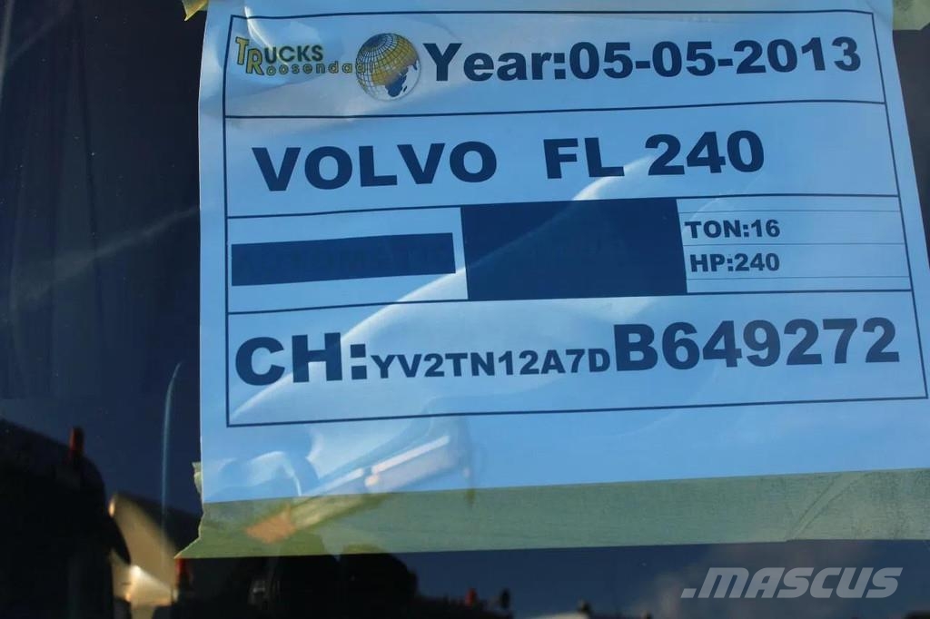 Volvo FL 16.240 + EURO 5 + 16T 冷藏车