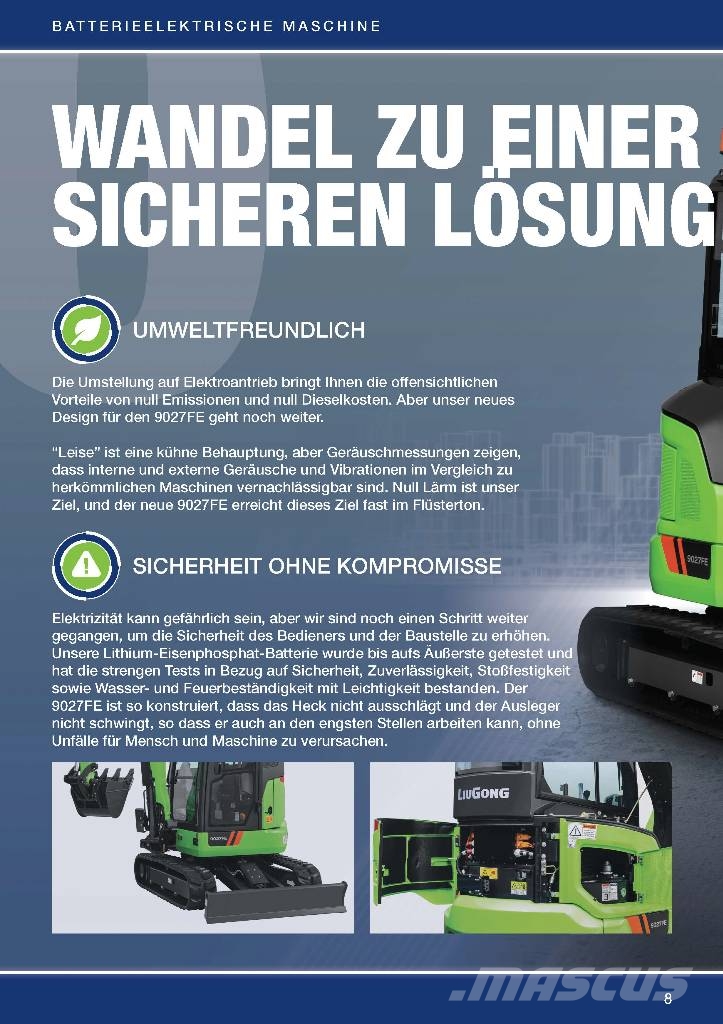LiuGong 9027 FE vollelektrisch, 2.680 kg حفارات صغيرة أقل من 7 طن (حفارات صغيرة)