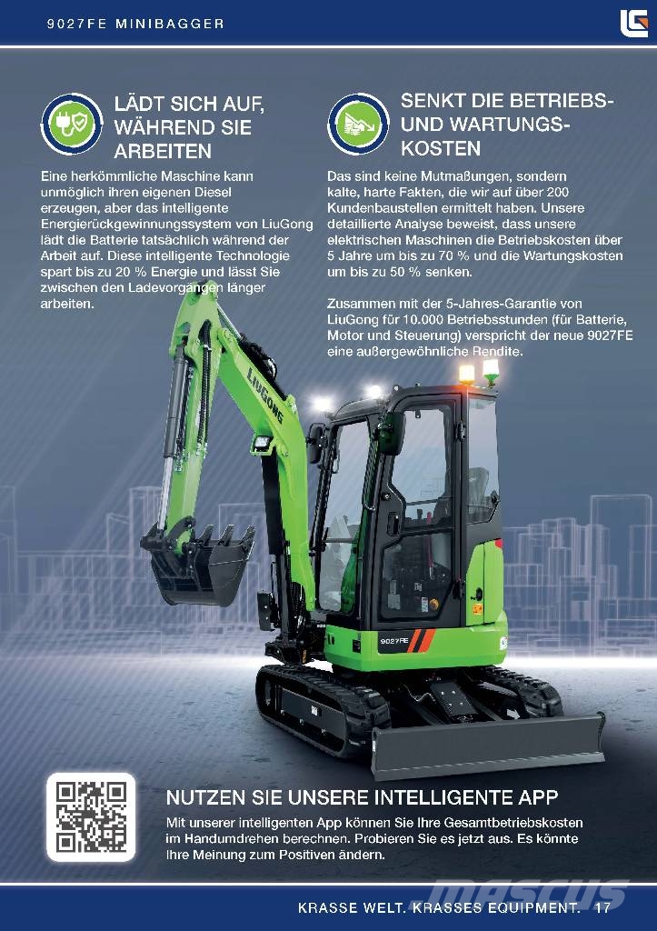 LiuGong 9027 FE vollelektrisch, 2.680 kg حفارات صغيرة أقل من 7 طن (حفارات صغيرة)