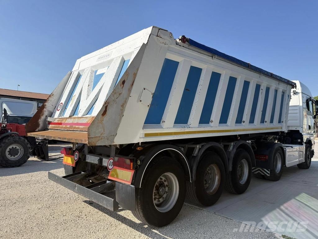 Minerva Euro2000S Muldenkipper 26cbm mit Plane Kippladerauflieger