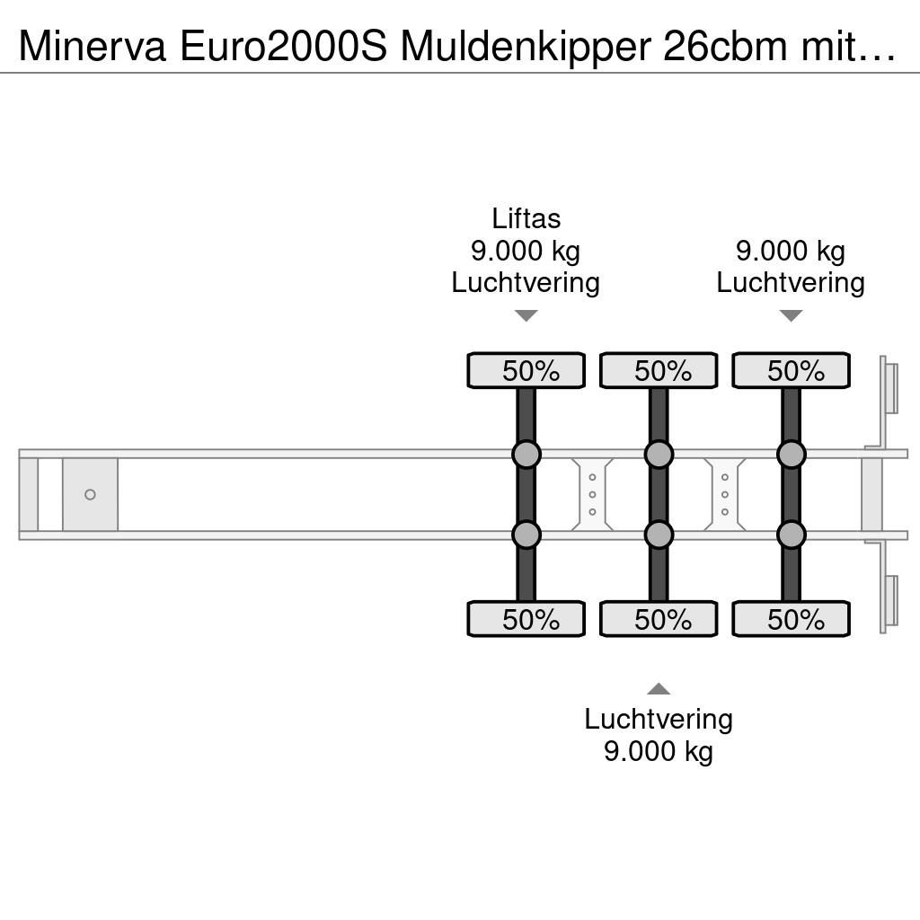 Minerva Euro2000S Muldenkipper 26cbm mit Plane Kippladerauflieger