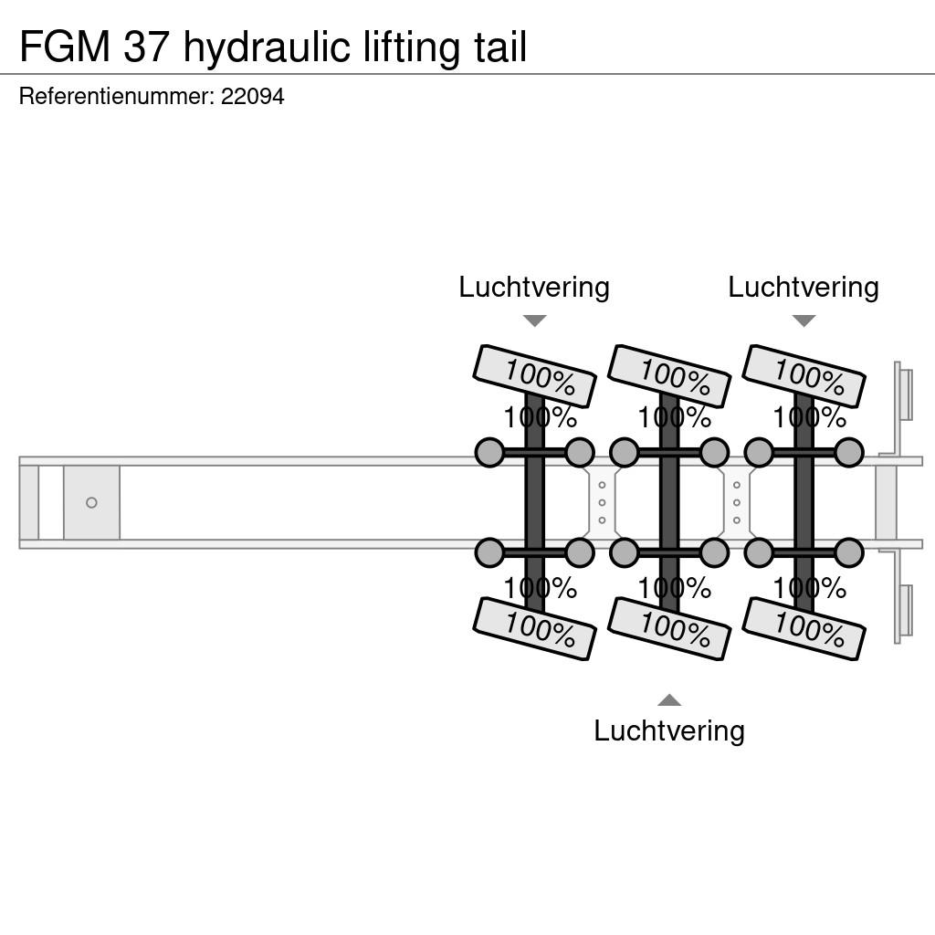 FGM 37 hydraulic lifting tail Zemie treileri