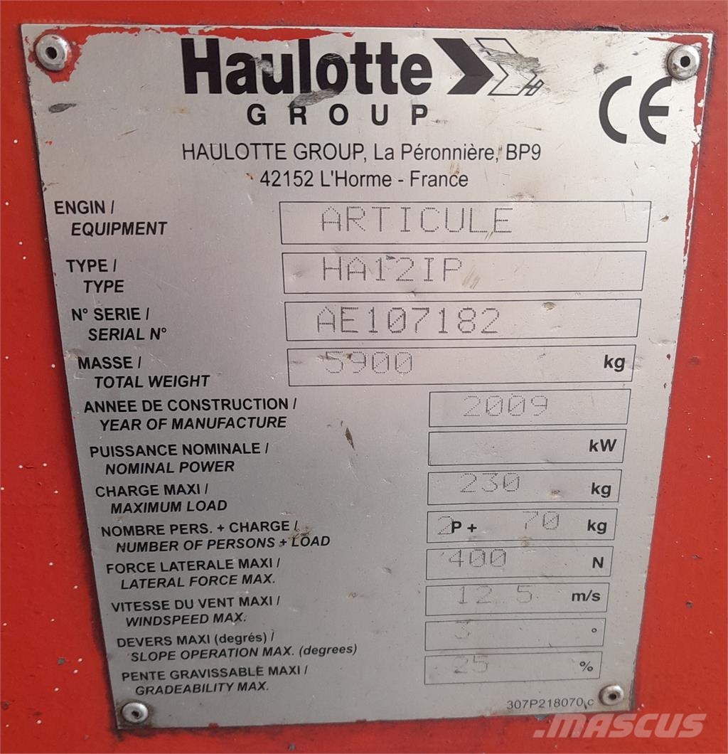 Haulotte HA12IP Zglobne dvižne ploščadi