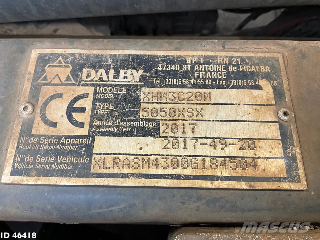 DAF FAN CF 480 Euro 6 haakarmsysteem Rol kiper kamioni s kukama za dizanje