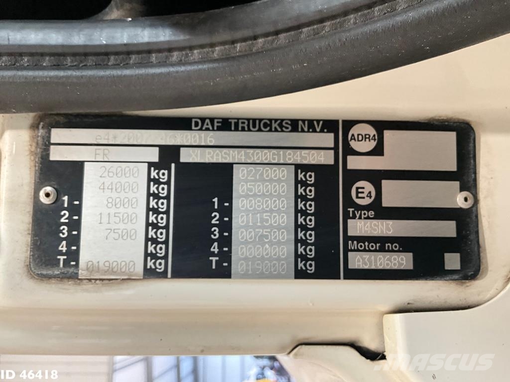 DAF FAN CF 480 Euro 6 haakarmsysteem Rol kiper kamioni s kukama za dizanje