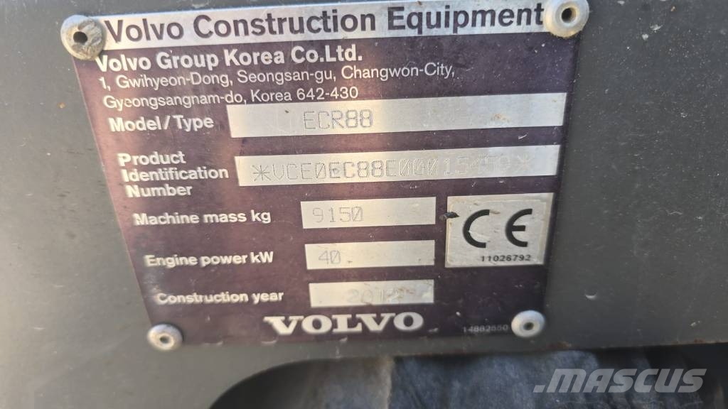 Volvo ECR 88 Midi bageri 7t – 12t