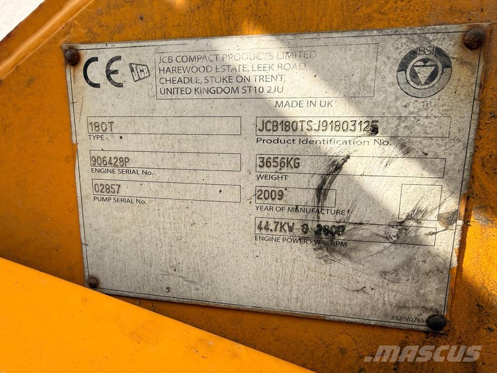 JCB 180T لوادر انزلاقية التوجيه