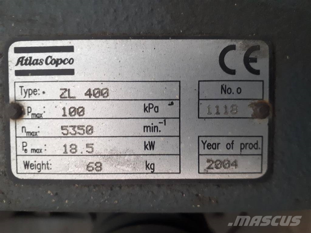 Atlas Copco ZL400 Kompresör aksesuarları