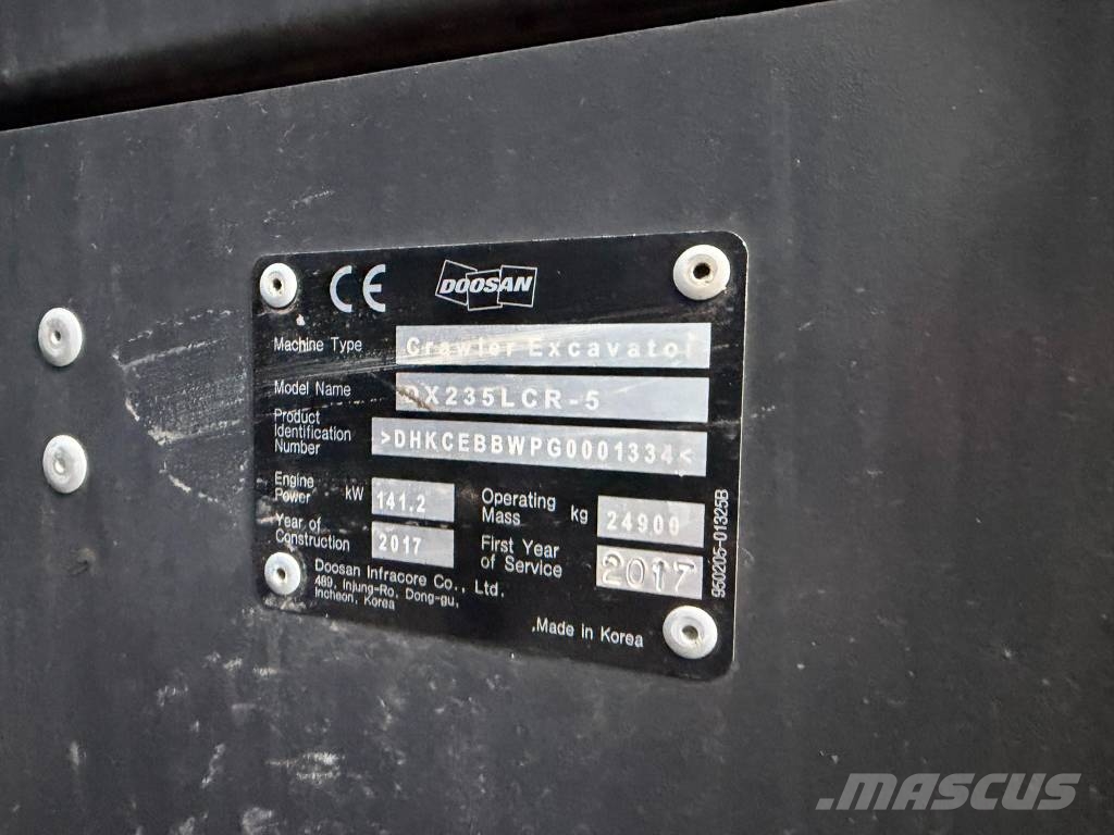 Doosan DX 235 LCR-5 Engconilla Crawler excavators