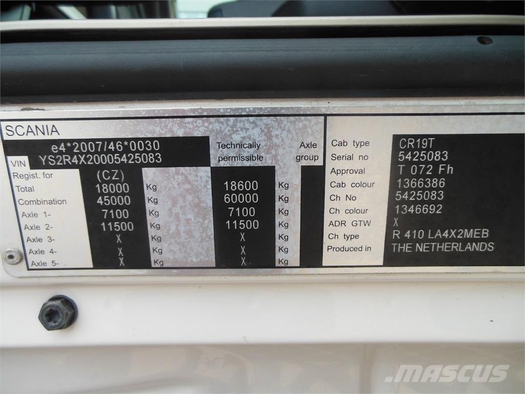 Scania R410, LowDeck, Retarder 트랙터 유닛