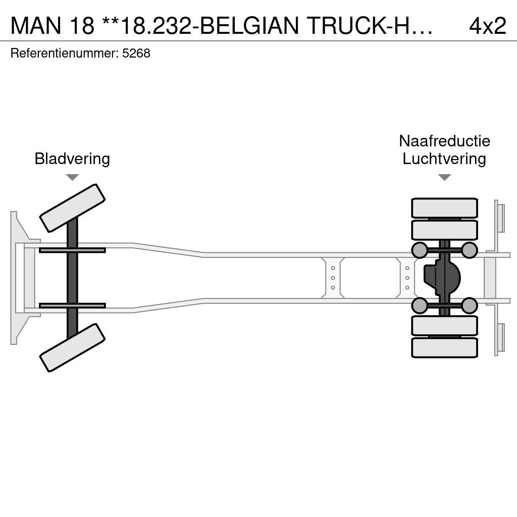 MAN 18 **18.232-BELGIAN TRUCK-HOOK+CRANE** Camiones polibrazo