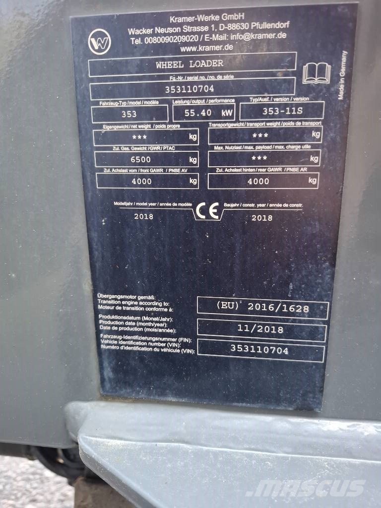 Kramer 5085 - Myös vuokraus alk. 1900 €/kk Cargadoras sobre ruedas