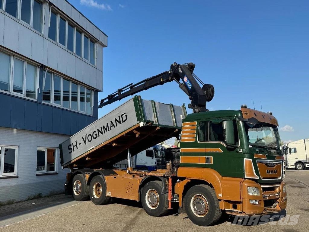 MAN TGS 35.480 8X2 KIPPER + HMF 3220-K6 + REMOTE CONTR Tipper trucks
