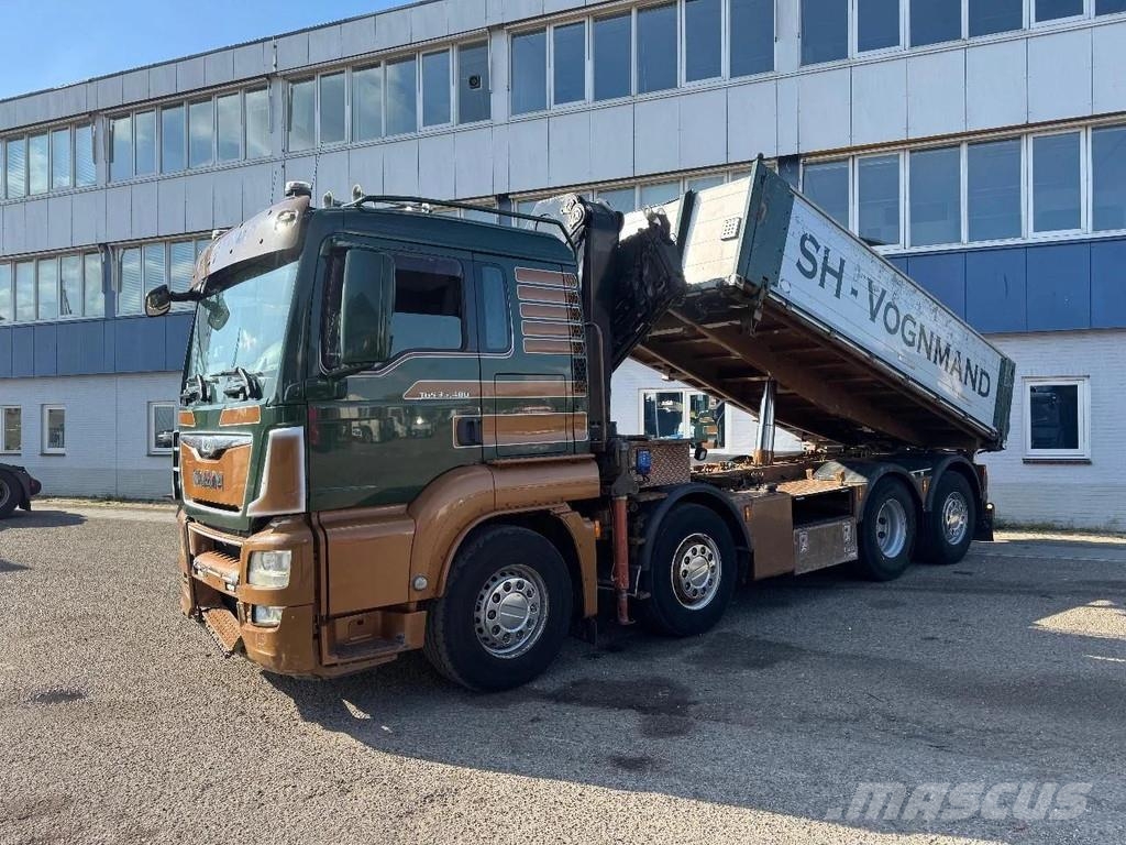 MAN TGS 35.480 8X2 KIPPER + HMF 3220-K6 + REMOTE CONTR Tipper trucks