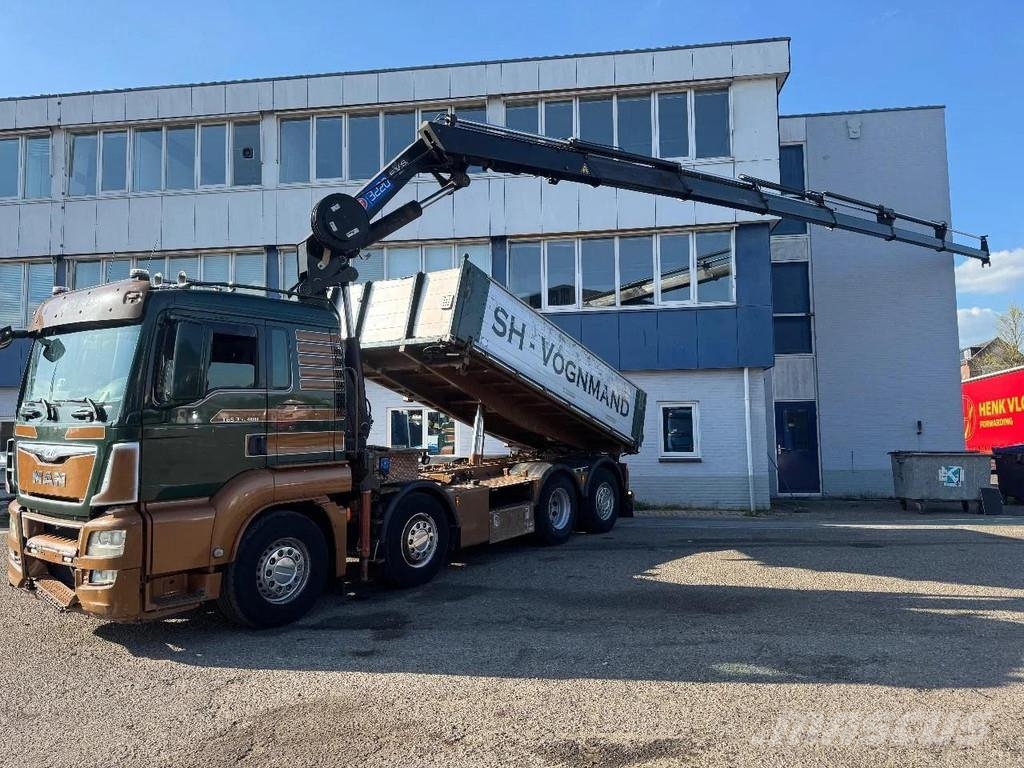 MAN TGS 35.480 8X2 KIPPER + HMF 3220-K6 + REMOTE CONTR Tipper trucks