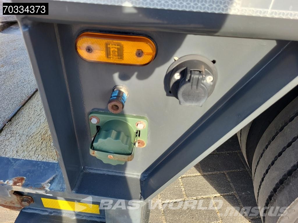 Meusburger MTS-3 3 axles Gooseneck Extendable Steering Axle نصف مقطورة مسطحة منخفضة