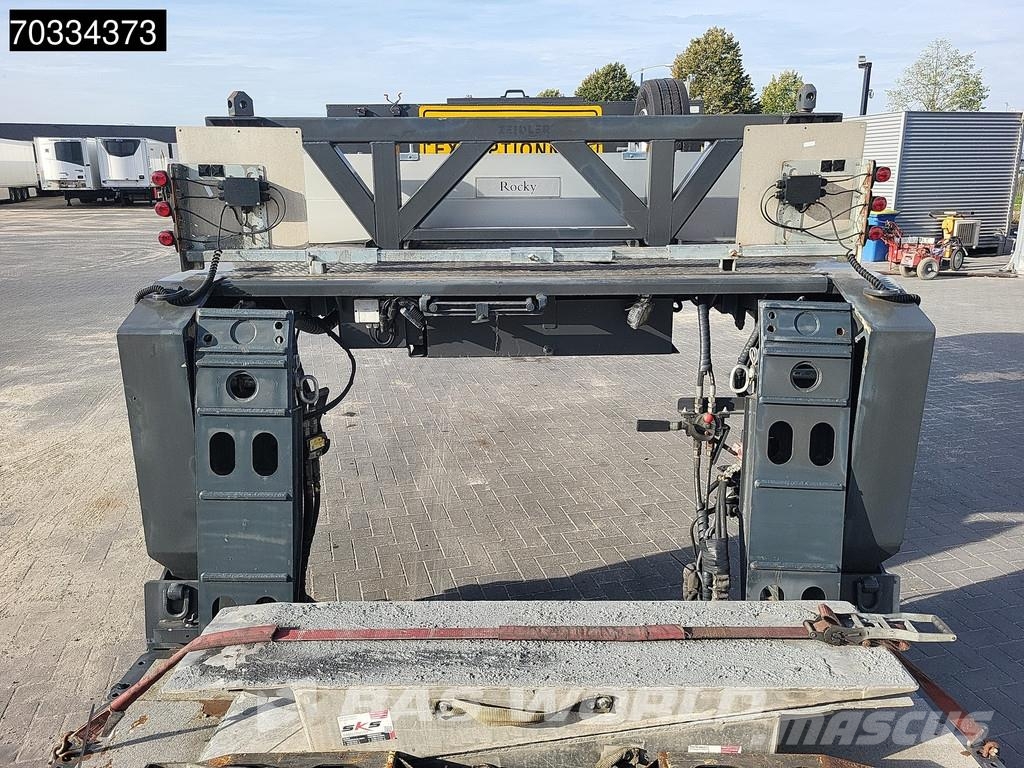 Meusburger MTS-3 3 axles Gooseneck Extendable Steering Axle نصف مقطورة مسطحة منخفضة