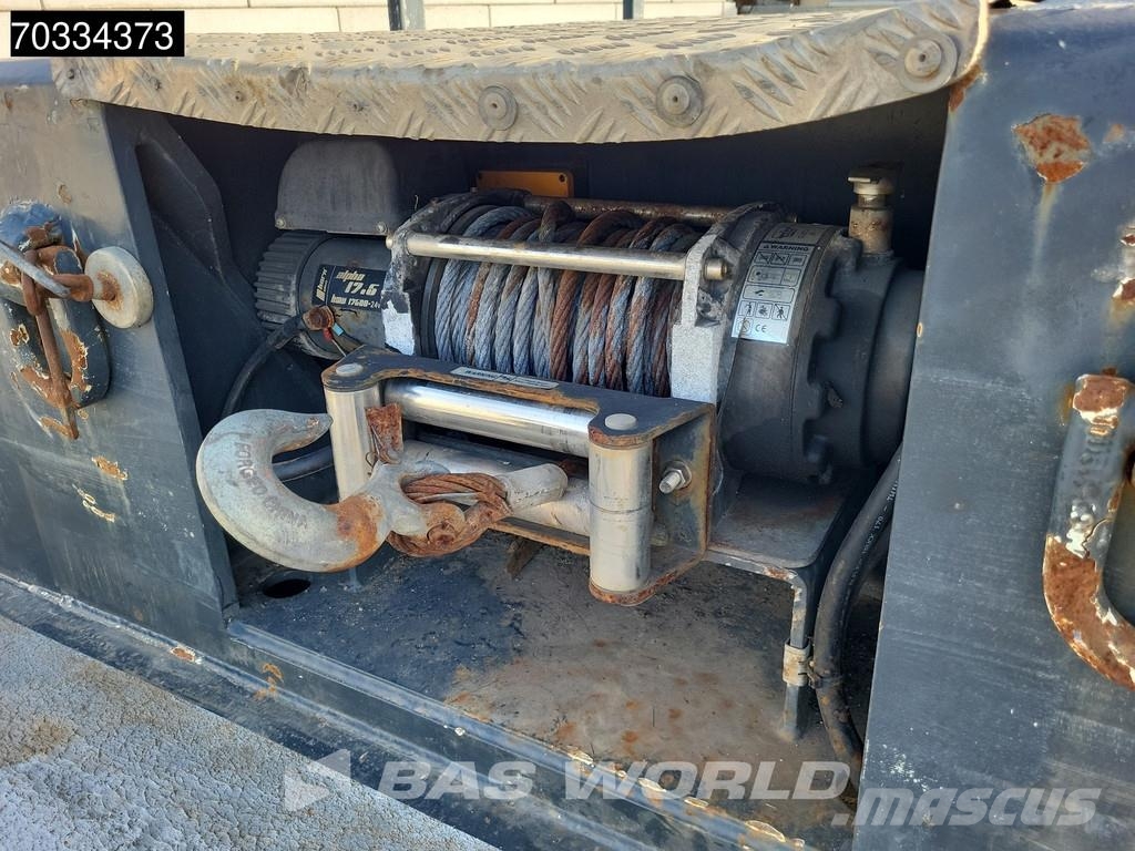Meusburger MTS-3 3 axles Gooseneck Extendable Steering Axle نصف مقطورة مسطحة منخفضة