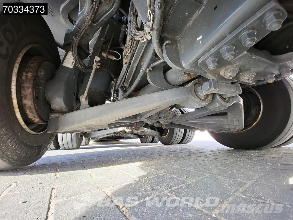 Meusburger MTS-3 3 axles Gooseneck Extendable Steering Axle نصف مقطورة مسطحة منخفضة