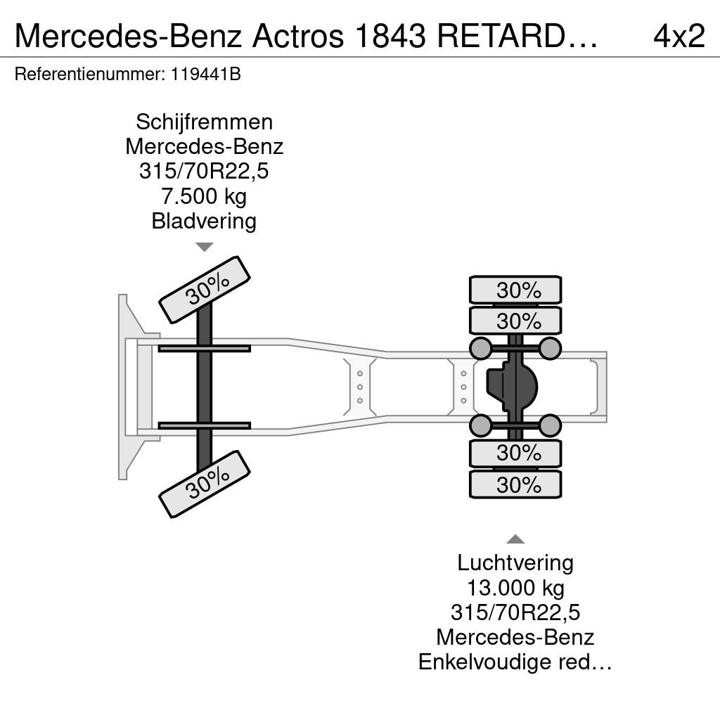 Mercedes-Benz Actros 1843 RETARDER | ADR FL EX/II EX/III AT | EU Traktorske jedinice