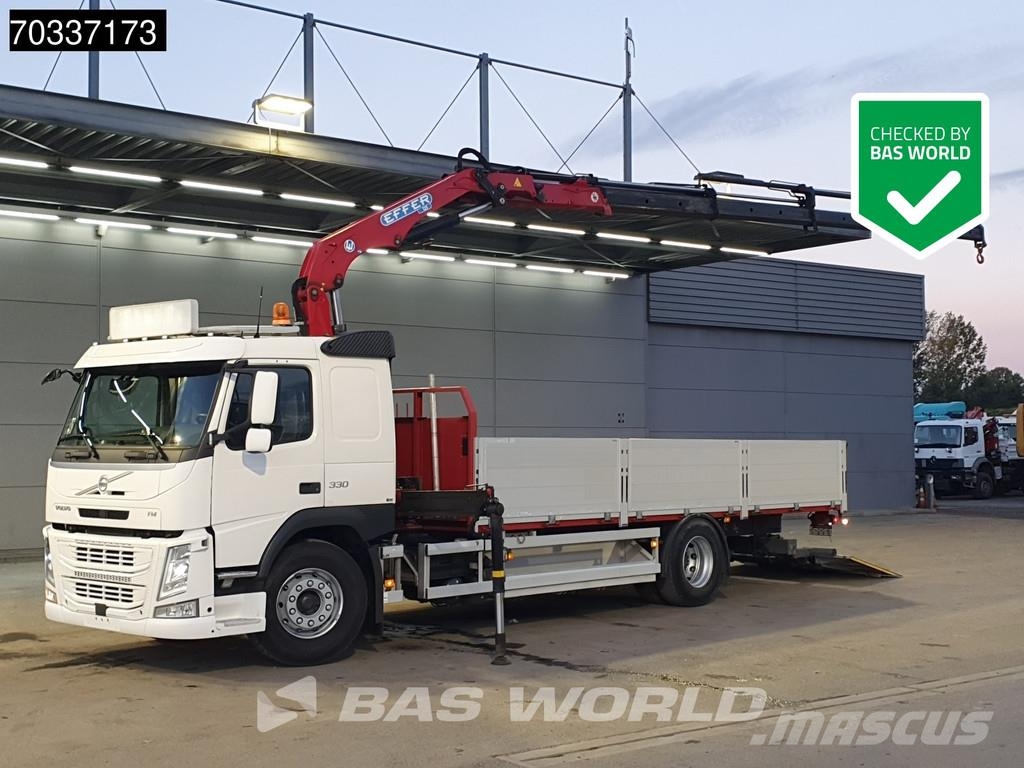 Volvo FM 330 FM 4X2 EFFER 125/4S Crane Kran 1500kg Tailg Platformas/izkraušana no sāniem