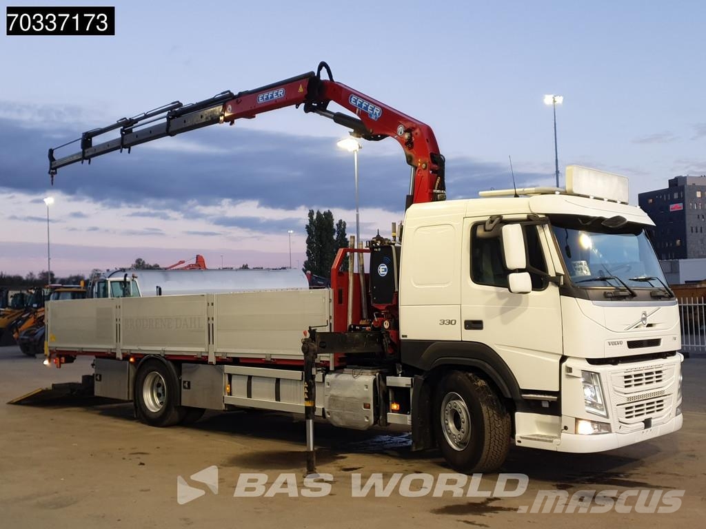 Volvo FM 330 FM 4X2 EFFER 125/4S Crane Kran 1500kg Tailg Platformas/izkraušana no sāniem