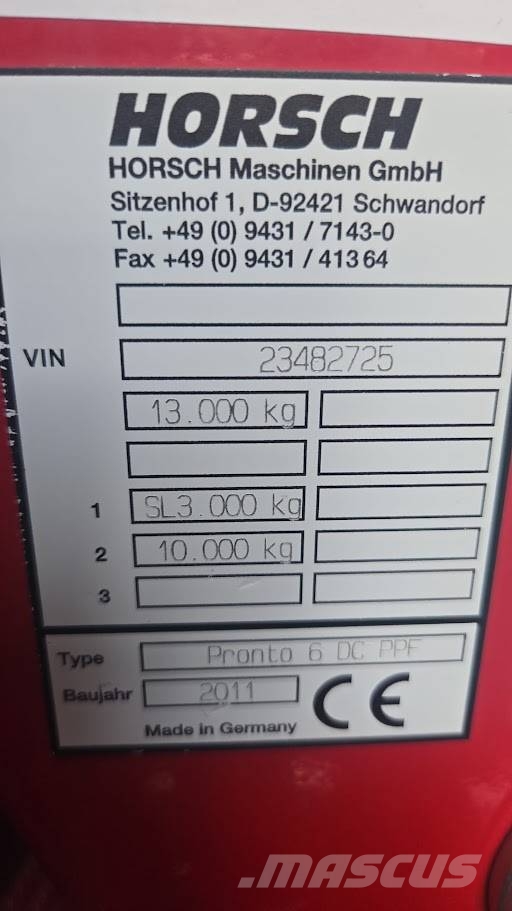 Horsch Pronto 6 DC PFF مثاقيب