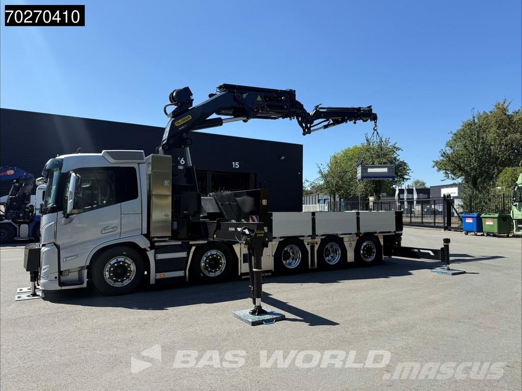 Volvo FM 500 10X4 NEW! Palfinger PK580 TEC + PJ090C JIB 平板栏板货车
