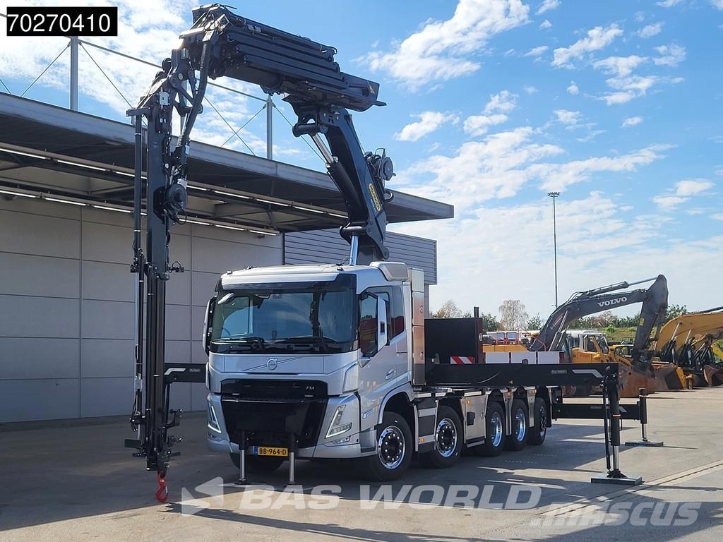 Volvo FM 500 10X4 NEW! Palfinger PK580 TEC + PJ090C JIB 平板栏板货车